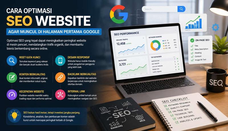 Cara Optimasi SEO Website agar Muncul di Halaman Pertama Google